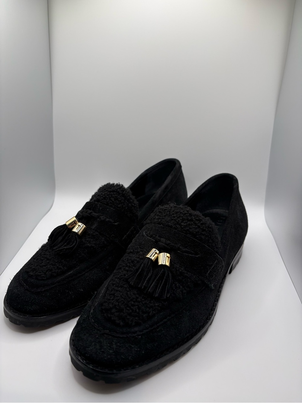 Talbots Black Tassel Loafers